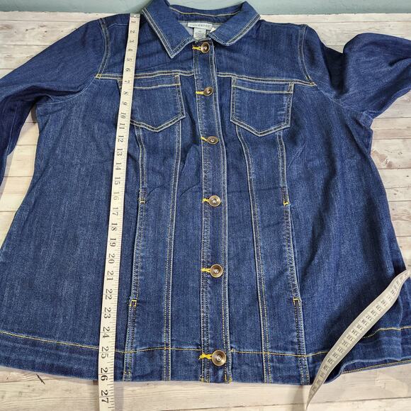 Catherine' Classic Dark Blue Denim Jacket 0X (14/16) NWT - Picture 8 of 8